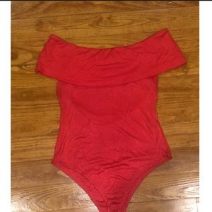 Red bodysuit